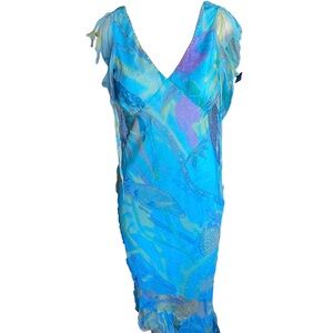 Vintage 90s fairy dress. Beaded and mesh overlay.